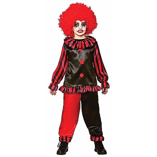 Evil Clown Costume, Black & Red Dress
