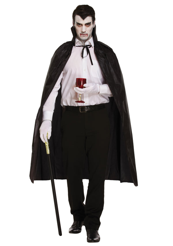 Black Halloween Cape (One Size) Adult Fancy Dress