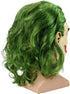 Joker Guy Latex Mask With Green Hair