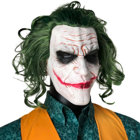 Joker The Guy Latex Mask With Green Hair