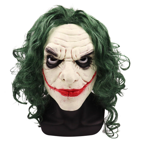 Joker The Guy Latex Mask With Green Hair