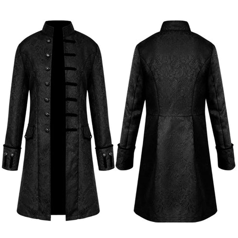 Long Deluxe Vintage Tailcoat Jacket -Black