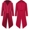 Long Vintage Tailcoat Tuxedo Jacket -Red