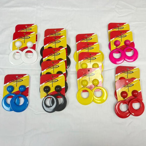 Large Hoop Clip On 80's Spanish Flamenco Earrings