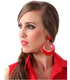 Large Hoop Clip On 80's Spanish Flamenco Earrings