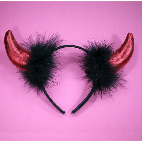 Black and Red Devil Horns