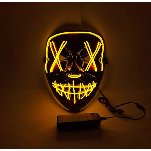 Yellow LED Stitches Mask