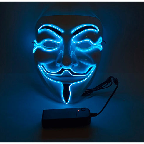 Blue Vendetta LED Mask