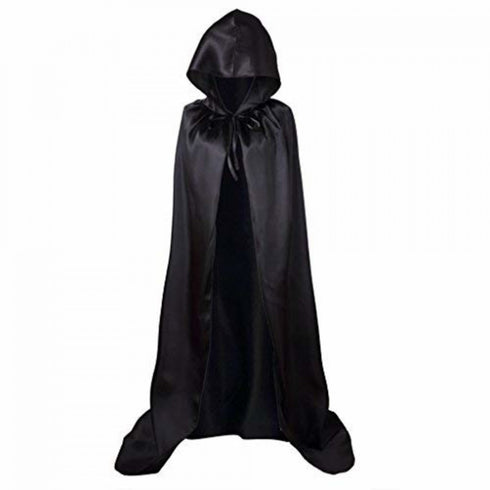 Adults Black Hooded Cape