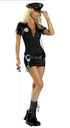 Sexy Cop Costume with Baton and Handcuffs
