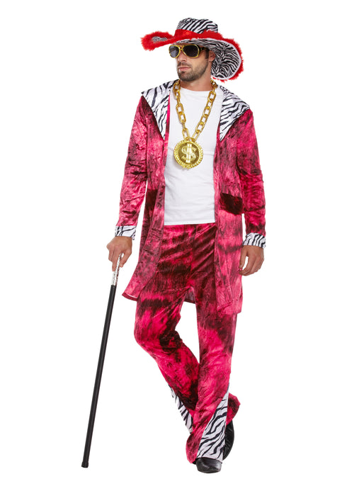 70s Pimp Big Daddy Costume Red and Black