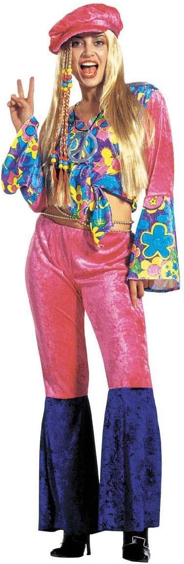 Go Go Hippie Woman Velvet Costume