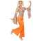 70s Bell-Bottoms Pants Flared Trousers (Orange)