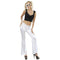 70s Bell-Bottoms Pants Flared Trousers (White)