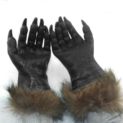 Werewolf Wolf Full Head Mask and Claw Gloves