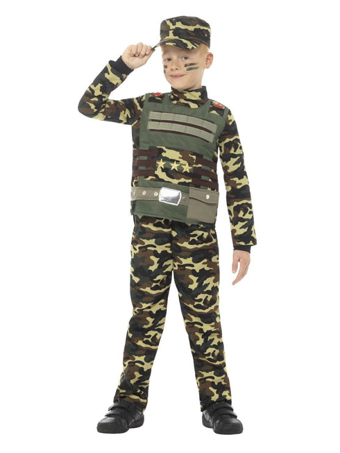Camouflage Military Boy Costume