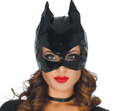 Black Kitty Mask Vinyl Cat Woman Overhead Eyemask