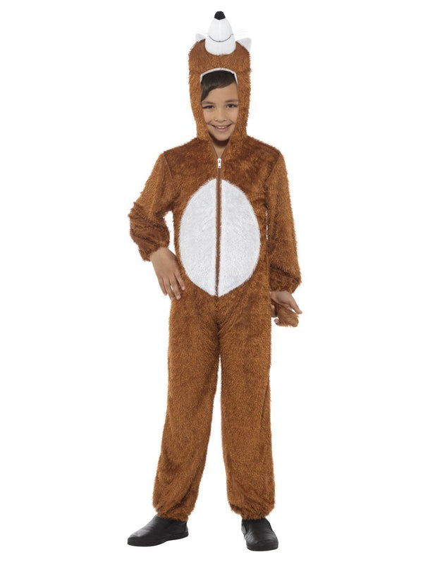 Fox Costume, Brown, with Hooded Jumpsuit