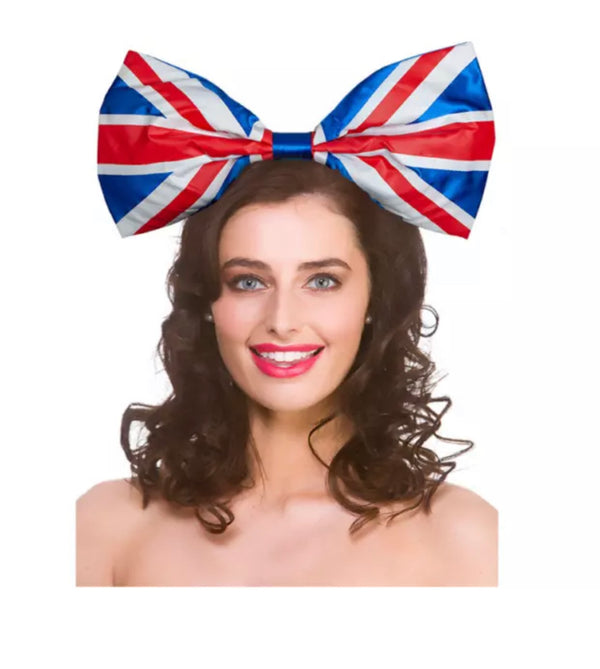 GB Union Jack Bow on Headband