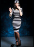Classy Convict Costume, Black & White