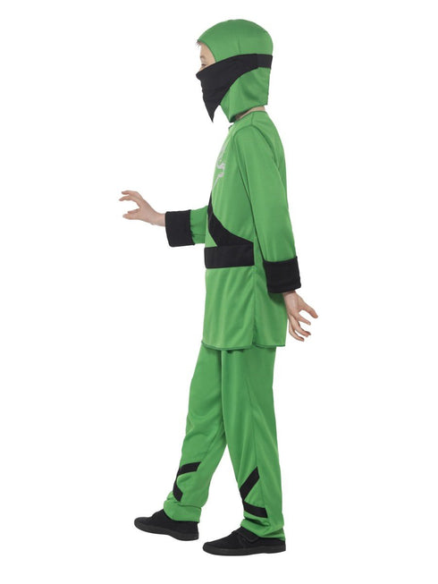 Ninja Assassin Costume, Green & Black