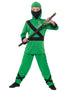 Ninja Assassin Costume, Green & Black