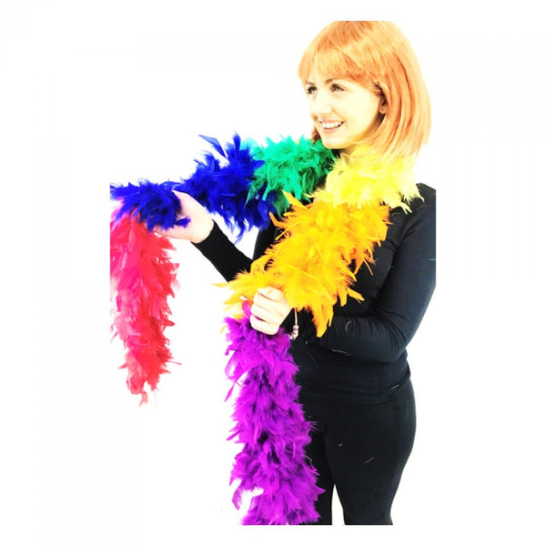 Luxury Feather Boa Rainbow 85g