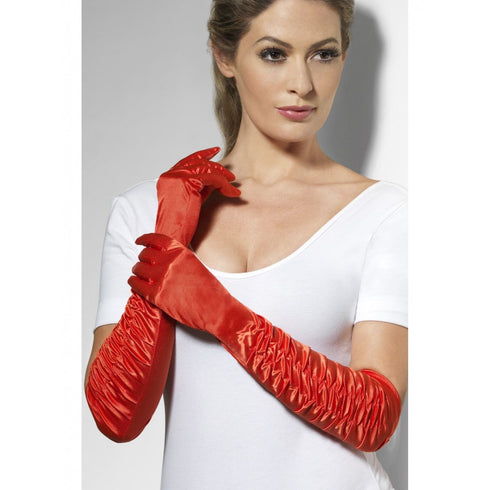 Temptress Gloves Long Red