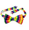 Clip On Rainbow Bow Tie