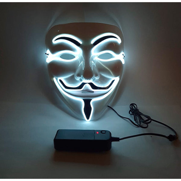 White Vendetta LED Mask