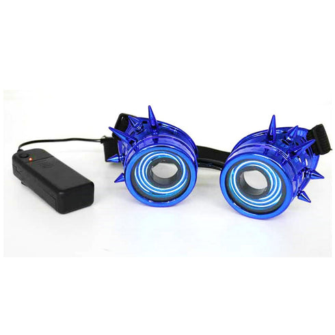 Blue LED Steampunk Goggles