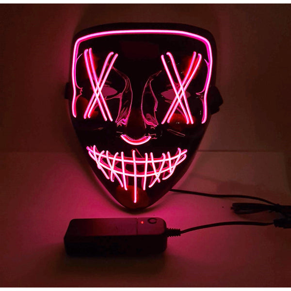 Pink LED Stitches Mask