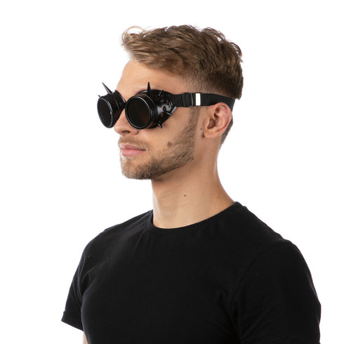 Black Spike Steampunk Goggles