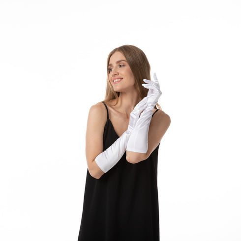 Long Gloves White