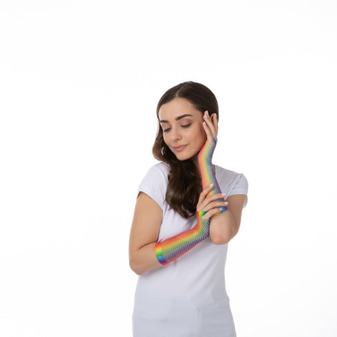 Fishnet Gloves Rainbow