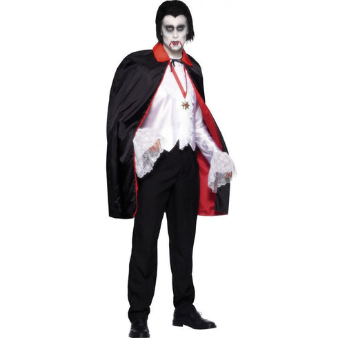 Deluxe Reversible Vamp Cape Black and Red