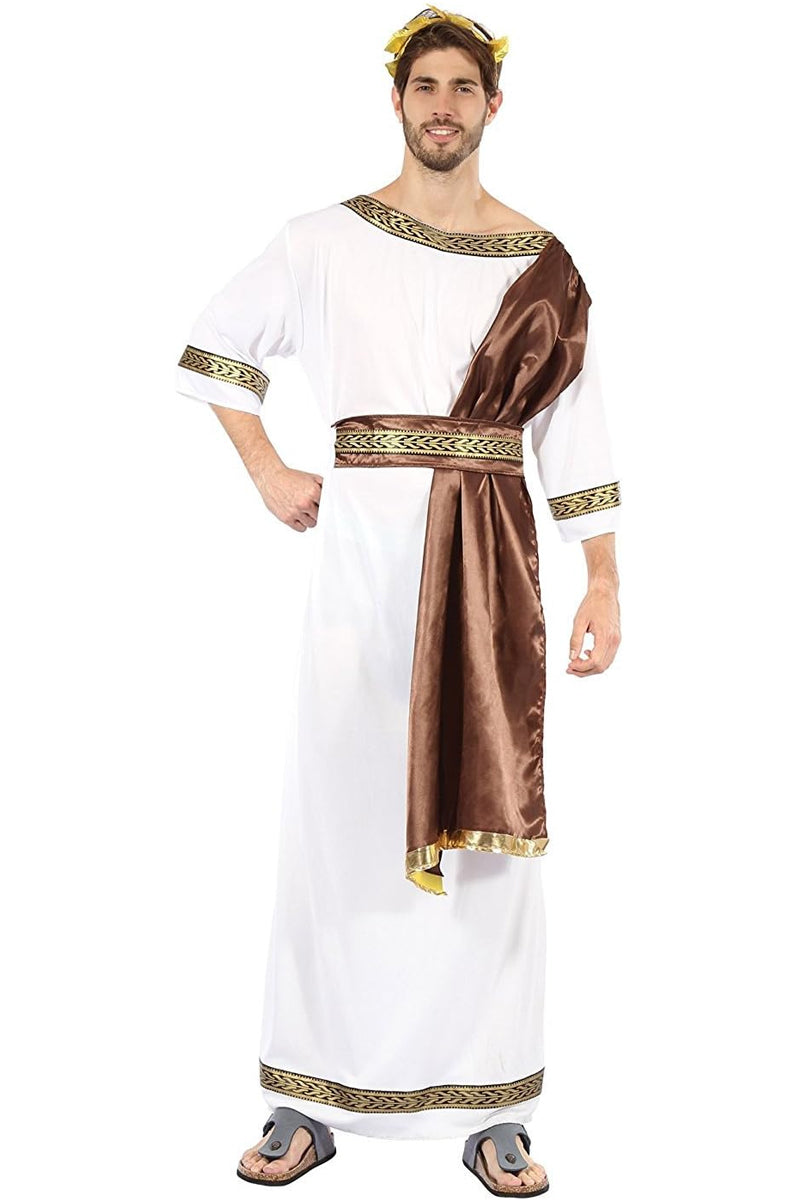 Greek God with Sash Mens Costume - Brown – Costume N Party