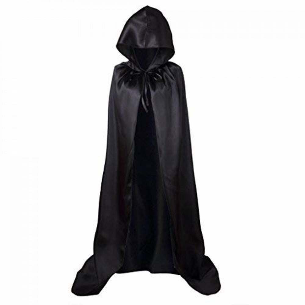 black hooded cape adult costume